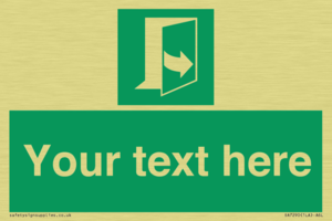 Custom sign safe condition door opens pulling left hand side